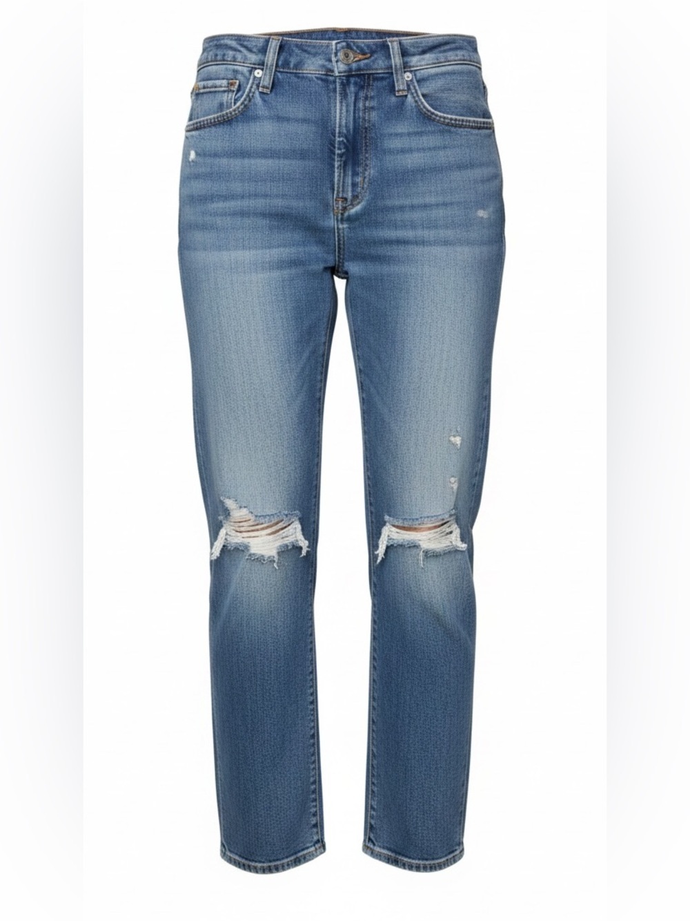 pistola Light Blue Distressed Straight Jeans